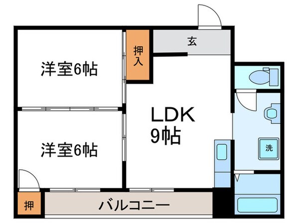 東豊中マンションの物件間取画像